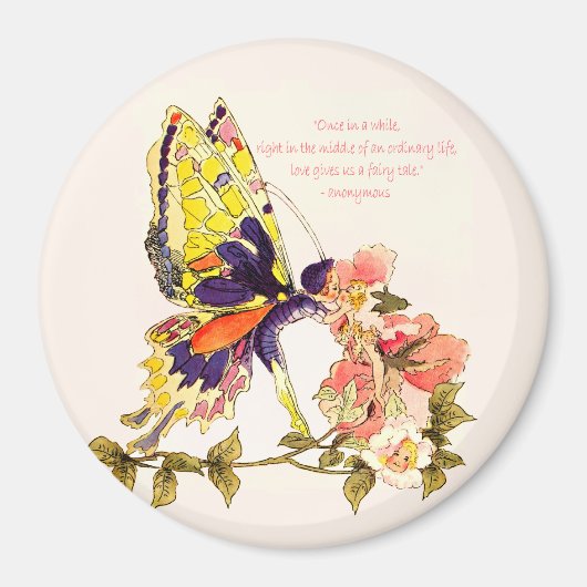 Fairy Tale Kiss Round Magnet (Voorkant)