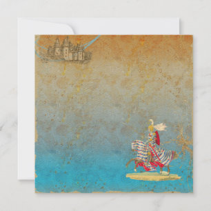 Fairy Tale Knight & Castle Invitation Card Kaart