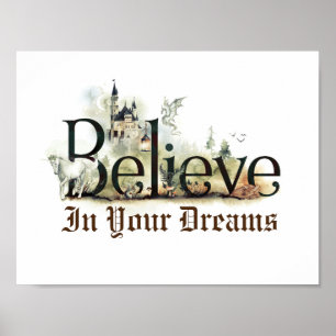 Fairy Tale Magic Creatory Book Geloof Poster