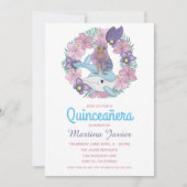 Fairy Tale Mermaid Quinceañera 15e verjaardag Kaart (Voorkant)