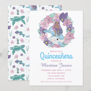 Fairy Tale Mermaid Quinceañera 15e verjaardag Kaart