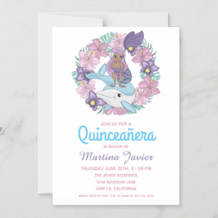 Fairy Tale Mermaid Quinceañera 15e verjaardag Magnetische Uitnodiging