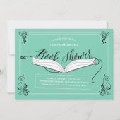 Fairy Tale Mint Green Gender Neutral Book Shower Kaart (Voorkant)