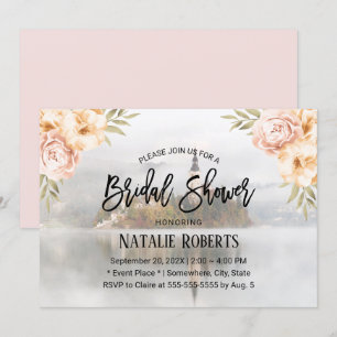 Fairy Tale Misty Lake  Floral Vrijgezellenfeest Kaart