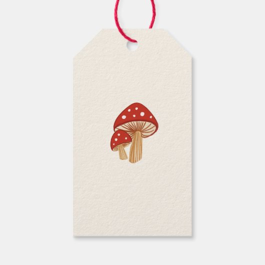 Fairy Tale Mushrooms Forest Gnome Bedankt Cadeaulabel (Achterkant)