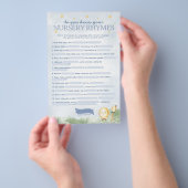 Fairy Tale Nursery Rhyme Baby shower spel Flyer (Hand)