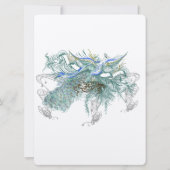 Fairy Tale Peacock Wedding Invitations Kaart (Achterkant)