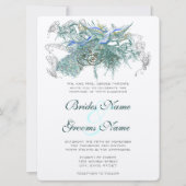 Fairy Tale Peacock Wedding Invitations Kaart (Voorkant)