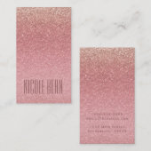 Fairy Tale Pink Glitter Glam Glamor Chic Custom Visitekaartje (Voorkant / Achterkant)