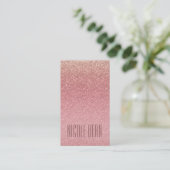 Fairy Tale Pink Glitter Glam Glamor Chic Custom Visitekaartje (Staand voorkant)