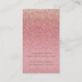 Fairy Tale Pink Glitter Glam Glamor Chic Custom Visitekaartje (Achterkant)