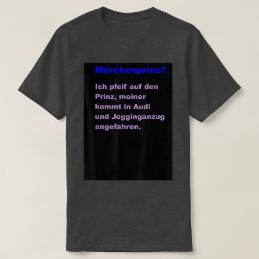 Fairy Tale Prince T-shirt (Design voorkant)