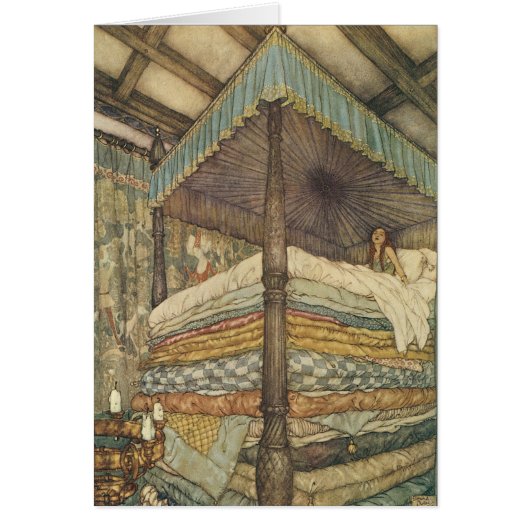  Fairy Tale, Princess and Pea, Edmund Dulac (Voorkant)