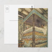  Fairy Tale, Princess and Pea, Edmund Dulac Briefkaart (Voorkant / Achterkant)