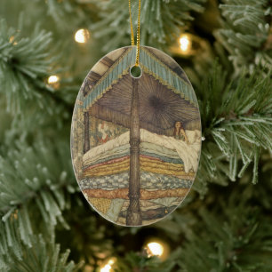 Fairy Tale, Princess and Pea, Edmund Dulac Keramisch Ornament