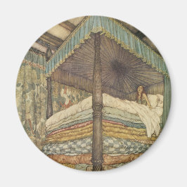  Fairy Tale, Princess and Pea, Edmund Dulac Magneet
