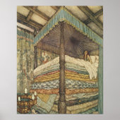  Fairy Tale, Princess and Pea, Edmund Dulac Poster (Voorkant)