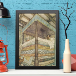  Fairy Tale, Princess and Pea, Edmund Dulac Poster