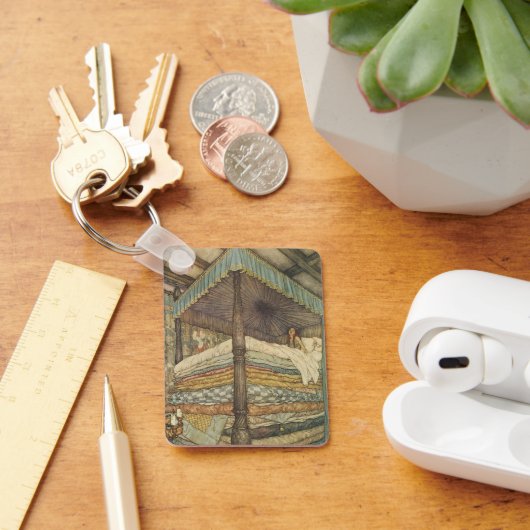  Fairy Tale, Princess and Pea, Edmund Dulac Sleutelhanger (Bureau)