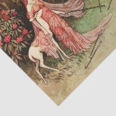 Fairy Tale Princess and White Deer Tissuepapier (Detail)