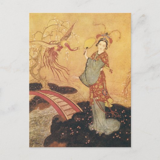  Fairy Tale Princess Badoura, Edmund Dulac Briefkaart (Voorkant)