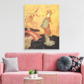  Fairy Tale Princess Badoura, Edmund Dulac Canvas Afdruk (Insitu (Woonkamer))