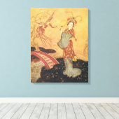  Fairy Tale Princess Badoura, Edmund Dulac Canvas Afdruk (Insitu (Houten vloer))
