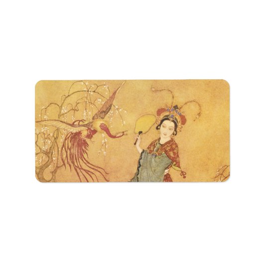 Fairy Tale Princess Badoura, Edmund Dulac Etiket (Voorkant)