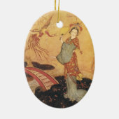  Fairy Tale Princess Badoura, Edmund Dulac Keramisch Ornament (Achterkant)