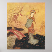  Fairy Tale Princess Badoura, Edmund Dulac Poster (Voorkant)