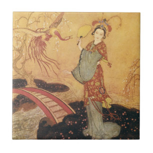 Fairy Tale Princess Badoura, Edmund Dulac Tegeltje