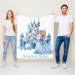 Fairy Tale Princess Castle Girl Birthday Gift Fleece Deken