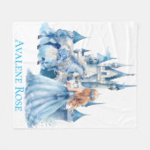 Fairy Tale Princess Castle Girl Birthday Gift Fleece Deken (Voorkant (Horizontaal))