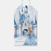 Fairy Tale Princess Castle Girl Birthday Thanks Cadeaulabel (Voorkant)