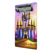 Fairy Tale Princess Castle Whimsical Girly Mini Klembord (Angled2)