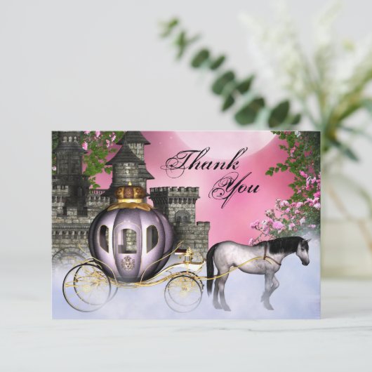 Fairy Tale Princess Flat Dank u kaarten (Staand voorkant)