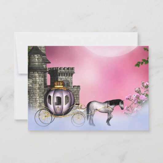 Fairy Tale Princess Flat Dank u kaarten (Achterkant)