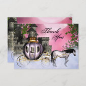 Fairy Tale Princess Flat Dank u kaarten (Voorkant / Achterkant)