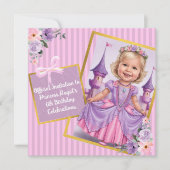 Fairy Tale Princess Keepsake - Lila en roze Kaart (Voorkant)