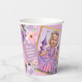 Fairy Tale Princess Keepsake - Lila en roze Papieren Bekers (Achterkant)