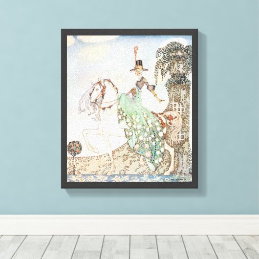  Fairy Tale, Princess Minette, Kay Nielsen Canvas Afdruk (Insitu (Houten vloer))