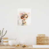 Fairy Tale Princess of Butterflies Poster (Keuken)