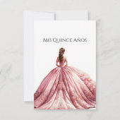 Fairy Tale Princess Quinceañera Uitnodiging (Achterkant)