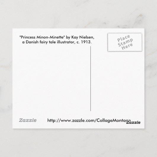 Fairy Tale Princess Riding naar het Briefkaart van (Achterkant)