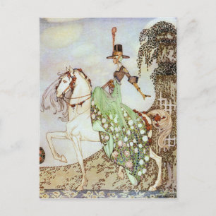Fairy Tale Princess Riding naar het Briefkaart van