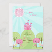 Fairy Tale Princess Second Birthday Invitation Kaart (Achterkant)