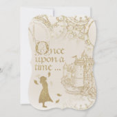 Fairy Tale Princess Theme Gold Glitter Kaart (Voorkant)