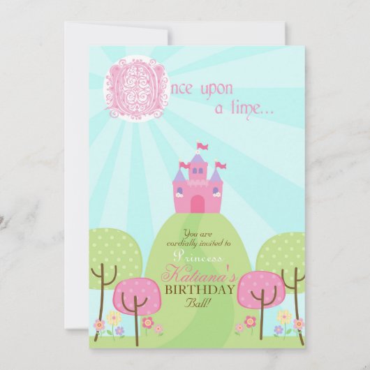 Fairy Tale Princess Third Invitation Kaart (Achterkant)