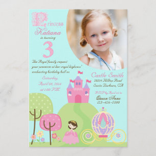 Fairy Tale Princess Third Invitation Kaart