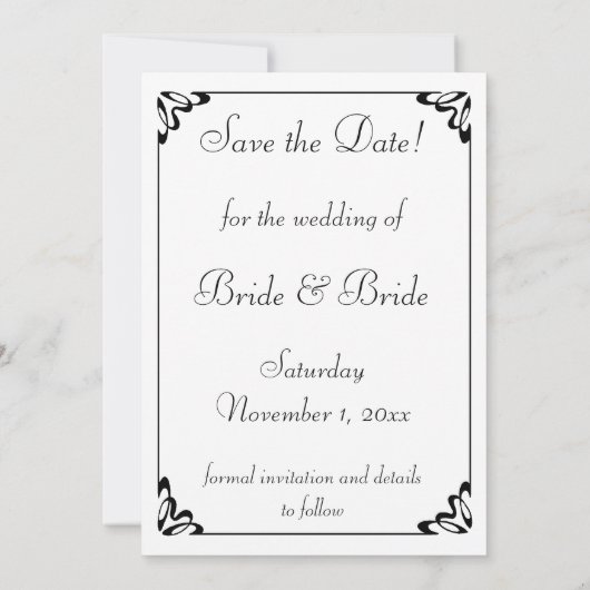  Fairy Tale Princess Wedding Save the Date (Achterkant)